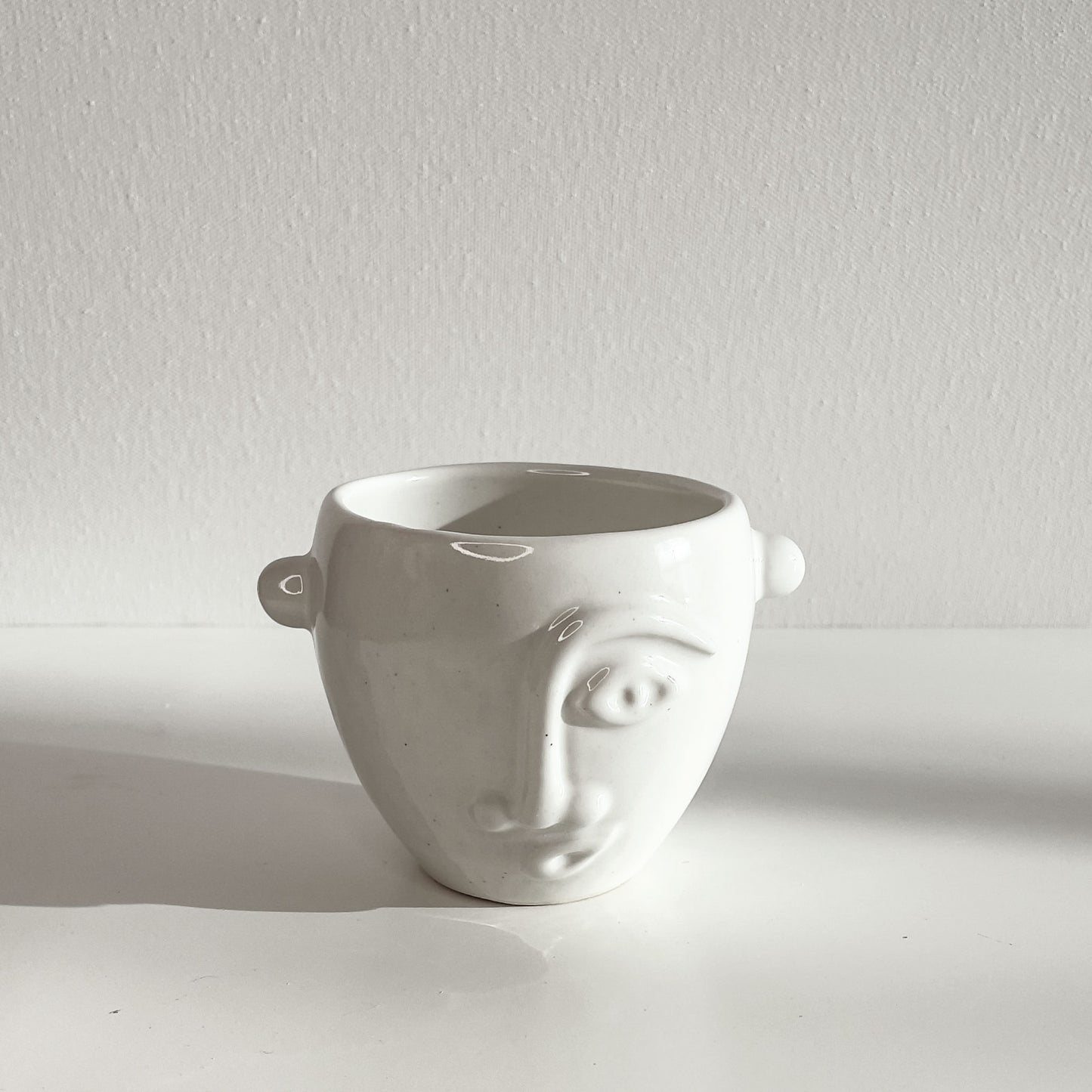 Gaia Ceramic Mug - White. Limited edition handcrafted ceramic mug. Dubai | Sharjah | Mellow | Buy now on MellowOfficial.com