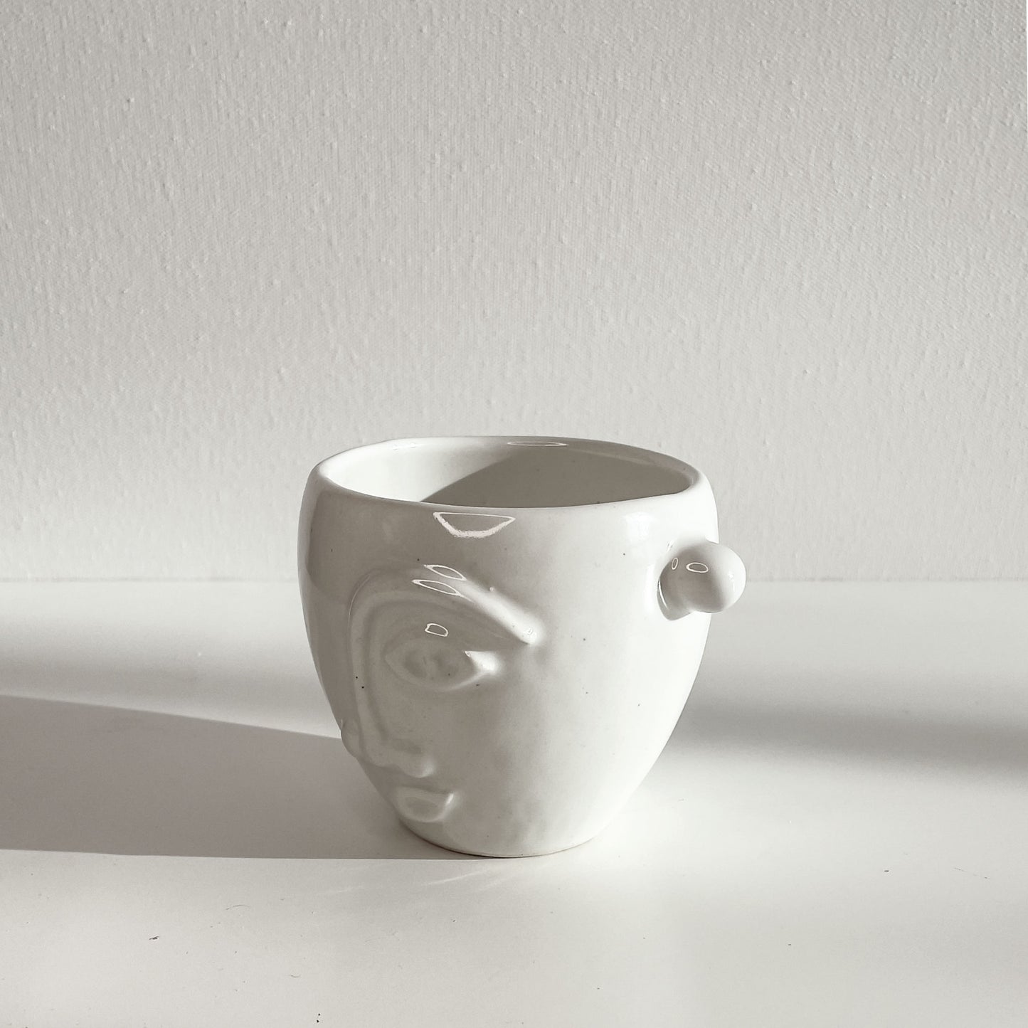 Gaia Ceramic Mug - White. Limited edition handcrafted ceramic mug. Dubai | Sharjah | Mellow | Buy now on MellowOfficial.com