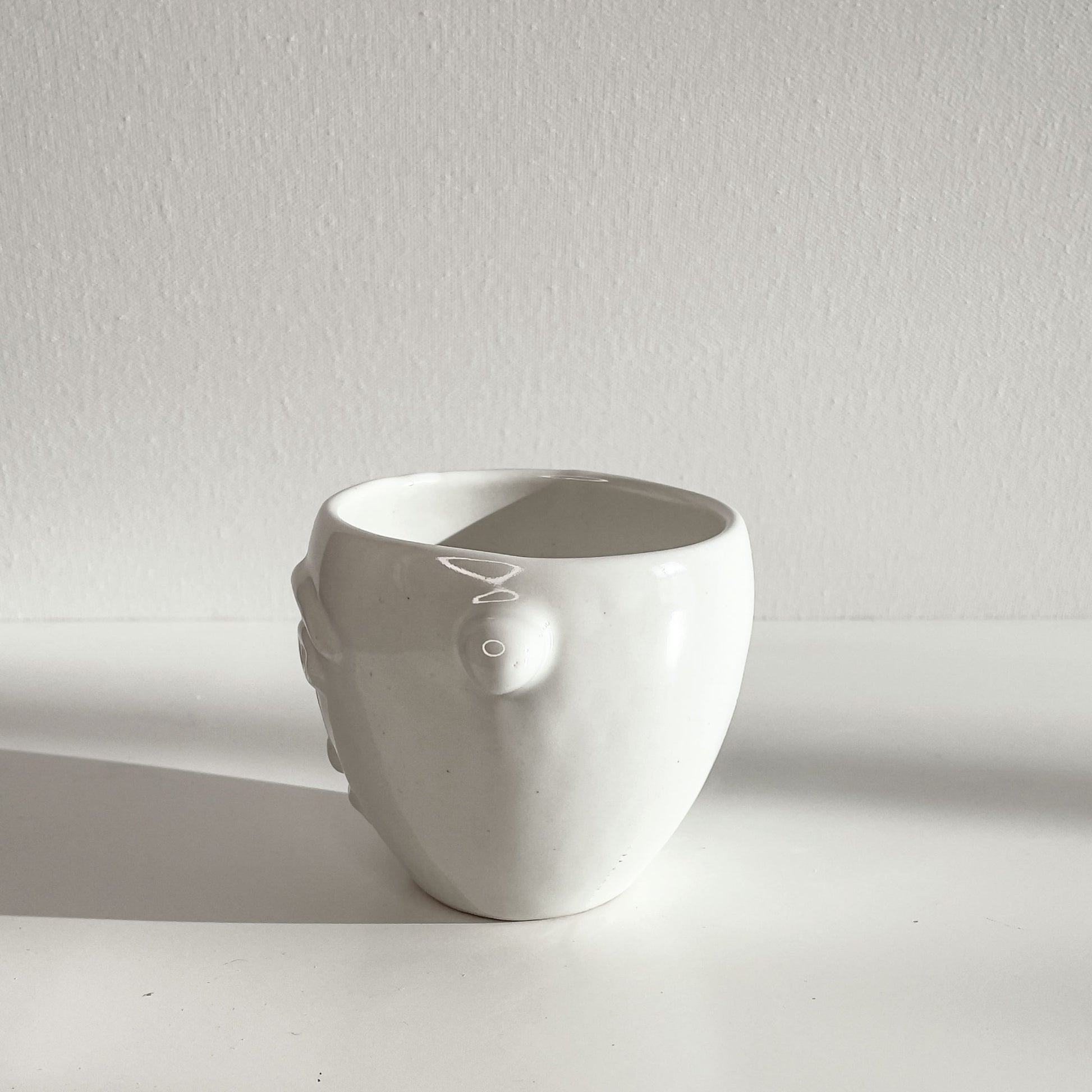 Gaia Ceramic Mug - White. Limited edition handcrafted ceramic mug. Dubai | Sharjah | Mellow | Buy now on MellowOfficial.com